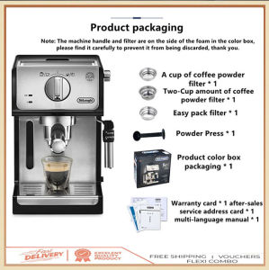 [1 Year Warranty] 100% Original DeLonghi ECP 35.31 Coffee Machine Office Italian Pump Pressure Coffee Maker Semi-automatic Espresso Machine