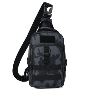 Túi Đeo Ngực Chiến Thuật Dành Cho Nam Ba Lô Nylon Ngoài Trời Dùng Cho Cắm Trại Đi Bộ Đường Dài Đạp Xe Câu Cá - Túi Đeo Chéo Đeo Vai Có Móc Và Dây Dán Molle