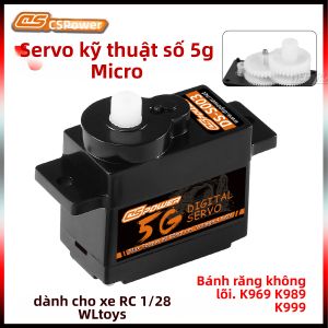 Servo Kỹ Thuật Số Siêu Nhỏ DSpower 5G Dành Cho Xe RC Và Máy Bay Tỷ Lệ 1/28 - Mô Tơ Không Lõi Bánh Răng Nhựa Tương Thích Với WLtoys K969 K989 K999 Mini ROBOT
