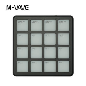 M-VAVE SMC-PAD Pocket Pad คอนโทรลเลอร์ MIDI ไร้สายแบบพกพา 16 แพด เหมาะสำหรับเครื่องเพอร์คัชชัน ดีเจ ผู้จัดเรียงดนตรี คีย์บอร์ดคอนโทรลเลอร์