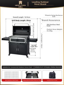 BAOLUOYOUXUAN | Outdoor Charcoal Barbecue Grill