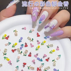 เครื่องประดับเล็บดอกทานตะวันสีสันสดใส 3 มิติ โลหะผสม ดอกไม้ ประดับเล็บ ตกแต่งเล็บ ดีไซน์เรียบง่าย ดีไซน์เรียบง่าย