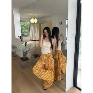 WILDAZI | Dopamine Summer Fashion Plaid Loose Fit Culotte