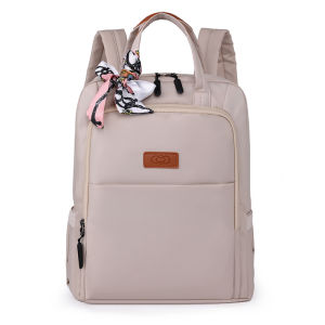 Ins Style Womens Backpack Large Capacity Vertical Oxford Cloth Computer Bag Handheld Bag Casual Polyester Soft Shoulder Bag