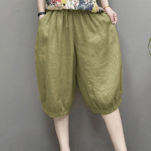HUAXUNRAN | Cotton Linen Loose Fit Wide Leg Pants Summer New Style Slimming