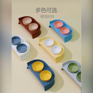 Bộ Bàn & Chén đôi Pakeway Happy Cho Chó Mèo