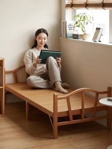 ZHUSHANXIA | Giường Gấp Di Động Tre Dùng Tại Nhà Dễ Lắp Ráp Mát Mẻ