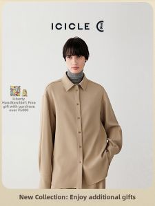 ICICLE | Spring New Wool Nylon Stretch Double Cloth Long Sleeve Shirt