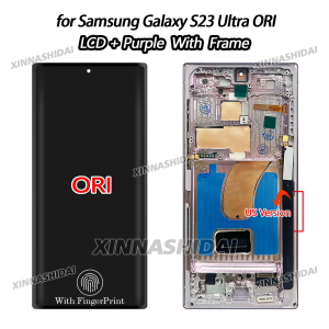 New Display For Samsung Galaxy S23 Ultra Display Touch Screen Digitizer Assembly Replacement Parts For AMOLED S23 Ultra LCD