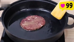 World Aifei Mall 35CM Cast Iron Paella Pan Frying Pan Kitchen Cooking Pan