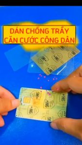 [Combo 100 bộ] Miếng dán căn cước công dân CCCD/Miếng dán bằng lái xe BLX tấm dán cường lực dẻo nano màu vàng 9h+