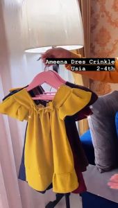 Dress Anak Model Fuji Amena 2Tahun 3Tahun 4Tahun Bahan Crinkle Ready Warna Warni Cocok Untuk Acara Pesta Ulang Tahun Bisa COD Bayar Ditempat Gratis Ongkir Adem Lembut Tidak Mudah Kusut Bergaransi  Tidak Repot Simple Minimalis Termurah Terlaris