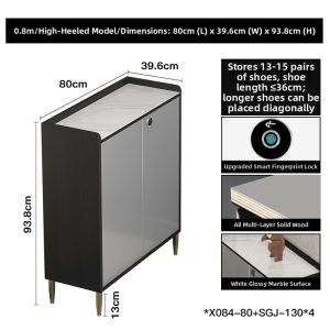Security No-Installation Integrated Shoe Cabinet