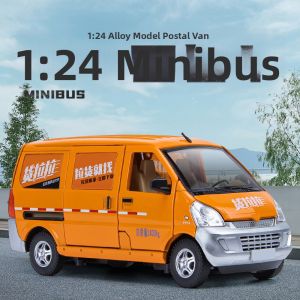Diecast Alloy Wuling Rongguang Light Car Model With Sound and Light 1/24