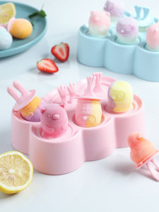 Mini Ice Cream Mold Silicone Home Use Ice Pop Maker Childrens Ice Cream Making Tool Kitchen Cooking Utensils Ice Tray