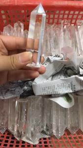 1pc Natural Gemstones White Clear Quartz Tower Wand Healing Energy Hexaagonal Obelisk Crystal Point Specimen Gift Random Modeli
