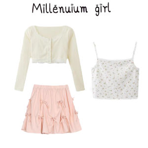 Short Knitted Open Cardigan: Summer Lace Splice Top & Long Sleeve Outerwear