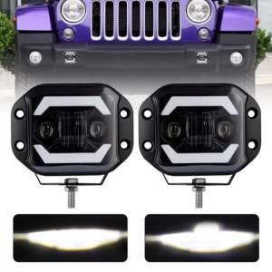Đèn LED Làm Việc 5 Inch Đèn Pha Gắn Nổi 12V 24V Dành Cho Xe Địa Hình 4x4 Đèn Pha ATV Niva Lada JK TJ Đèn Sương Mù Ô Tô
