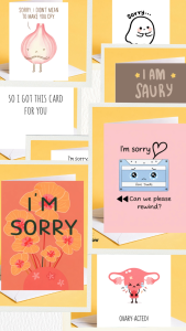 I’m Sorry Flower Card Cute Apology Card Romantic Sorry Card for Girlfriend Boyfriend Greeting Card