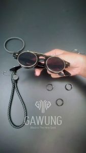 GIGIEMAS - Kacamata Hitam Bulat Pria Retro Classic Vintage Sunglasses KCINTE