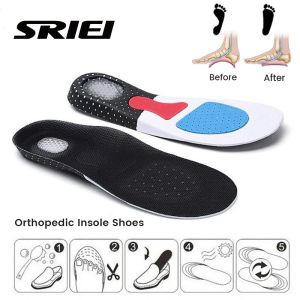 SRIEI 1Pair Sport Insoles Shock Absorbing Running Insole Orthotic Arch Support Shoe Pad Breathable Cushion Gel Insoles for Women Men