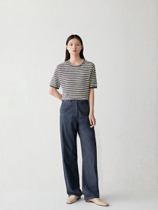 ICICLE | Summer New Elastic Mohair Silk Ramie Blend Pants