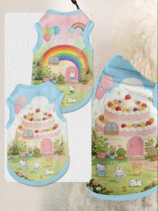 LEXI | Cute Cartoon NASA x Hello Kitty Spring Cake House Design Pet Vest