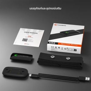 COOSPO H9Z ชาร์จ Heart Rate Monitor สายคล้องคอ Bluetooth5.0 ANT + HR Sensor HRM IP67Waterproof ใช้สําหรับ Garmin wahoo Zwift