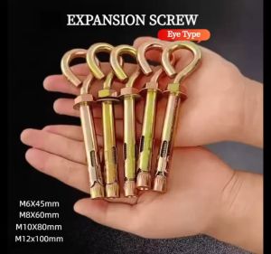 (PER 5PCS) High-Quality Concrete Expansion Anchor Set M6/M8/M10/M12 - Durable Eye & Hook Type for Structural Stability
