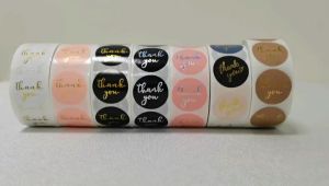 500 sheets 20 Designs Stickers self-adhesive label sealing packaging label 2.5 cm/1 inch