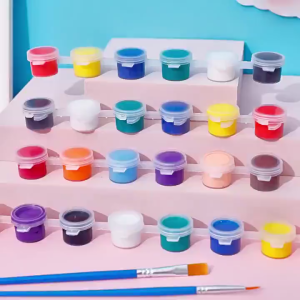 KK 1/5PCS 6 Colors Acrylic Paint Set Watercolor Poster Paint Brush Pen Drawing Painting Kids Art Supplies