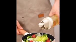 500ml Household Kitchen Glass Seasoning Spoon Bottle Oil Pot Oil Bottle Oil Dispenser Condiment Jar Container Spice Jar 300ml