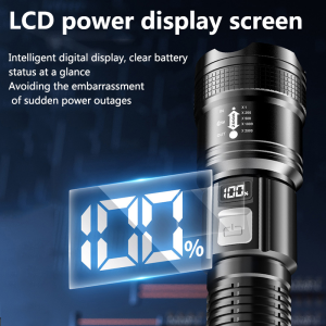 รับประกัน 10 ปี ไฟฉายแรงสูง 1000000lm แท้ ไฟฉายสว่าง ไฟฉายLEDชาร์จ ไฟฉายกันน้ำ ไฟฉายแบบชาร์จ ไฟฉายแรงสูงมากๆ แสงยิงไกล 80000เมตร ไฟฉายเดินป่า สุดยอดแนวคิดและความต้องการ การใช้งานเร็วและยาวนาน