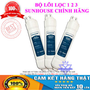 Bộ lõi lọc nước 123 đúc liền nối nhanh Sunhouse chính hãng dùng cho cây nước nóng lạnh model SHA76214CK-S SHA76215CK