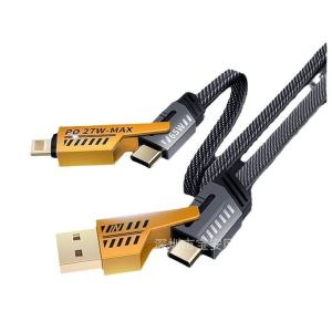 สายชาร์จความเร็วสูง VINTLOOK พร้อมพอร์ต Lightning และ Type-C เพื่อการชาร์จที่รวดเร็ว