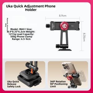 Ulanzi | Multifunctional Aluminum Back Clip Quick Release Plate  Cold Shoe Expansion Metal Mount