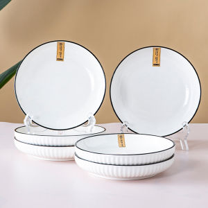 Amoki【Ready in Stock】 Japanese Ceramic Serving Bowl 5/8/10inch Soup Bowl Plate Salad Mixing Bowl