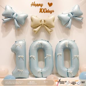 SHIERAI | Ceremonial 100 Day Baby Photo Prop INS Style Bow Balloons