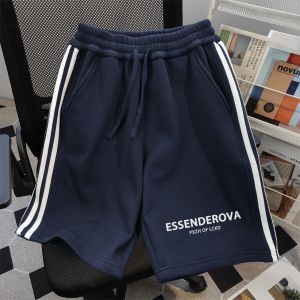 Quần Short Cotton Mỹ in Chữ Rút Dây Mùa Hè Cho Nữ Dáng Rộng Quần Năm Điểm Thời Trang Cho Cặp Đôi Quần Dài Thường Ngày