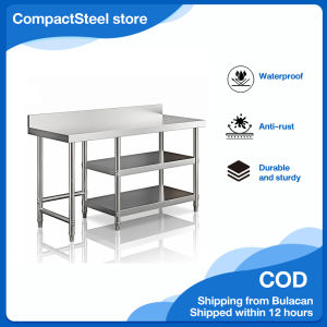 CompactSteel store Stainless Steel Stove Rack Kitchen Counter Shelf 3 Layer Storage Organizer Heavy Duty Kitchen Rack Rust Resistant Multi Purpose Shelf for Home