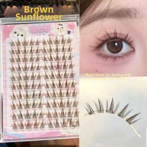 znk | Sunflower Fox-style Tea Brown Thick Natural False Eyelashes