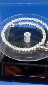 Most Hot Sale Item-Custom Made Glass Crystal Anklet-Mixed 2 type different Shape pure white color crystalVery Shinning. Gelang Kaki Kristel Warna Putih Tulen -Sangat2 Bersinar