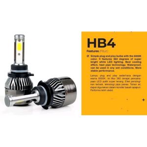 LAMPU LED UTAMA MOBIL H4/H11 LUMINOS 3WARNA V9 HI/LOW 46WAT SUPER TERANG