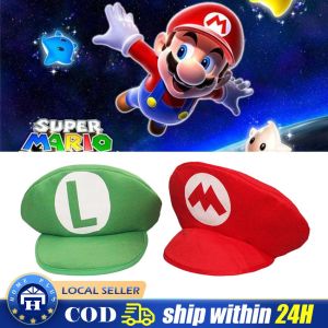 【Local delivery】 Kids Super Mario Hat with A Beard Summer Outdoor Sports Cap Mario Odyssey Hat Sun Hat Halloween Cosplay Boys Girls Hat