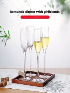 BOANG | Crystal Champagne & Red Wine Glasses Set 6 Pieces