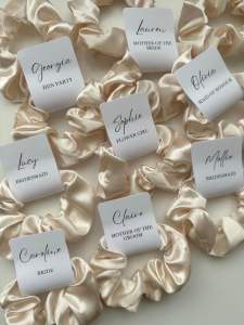 SILK SCRUNCHIES BUNDLE 20 PIECES WITH TAG/LOGO/INDIVIDUAL PLASTIC