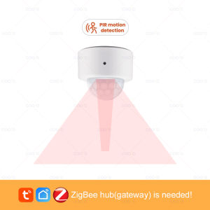 New Tuya Zigbee PIR Motion Sensor Infrared Human Body Move + Bright Lux Light Detector Burglar Alarm Sensor work with Smart Life