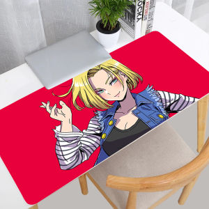 Bandai | Cool Anime Mouse Pad Dragon Ball Android 18 E-sports Players Gamer Rubber Keyboard Pad DBZ PC Computer Mousepad kawaii Desk Mat