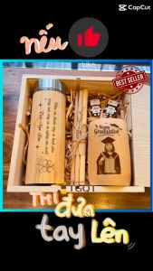 Set quà tặng cao cấp - Combo quà tặng bình giữ nhiệt & cốc tre khắc hình và chữ theo yêu cầu - quà tặng sinh nhật ý nghĩa cho cả nam và nữ