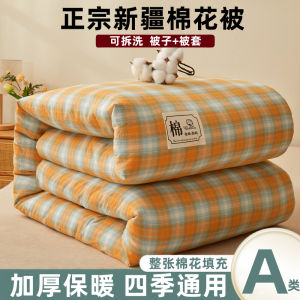 Five-Star Hotel Feather Quilt Velvet Thickened Warm Double Duvet Winter Quilt Duvet Insert Single Student Bedding Cotton Quilt for Spring and Autumn